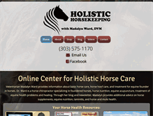 Tablet Screenshot of holistichorsekeeping.com